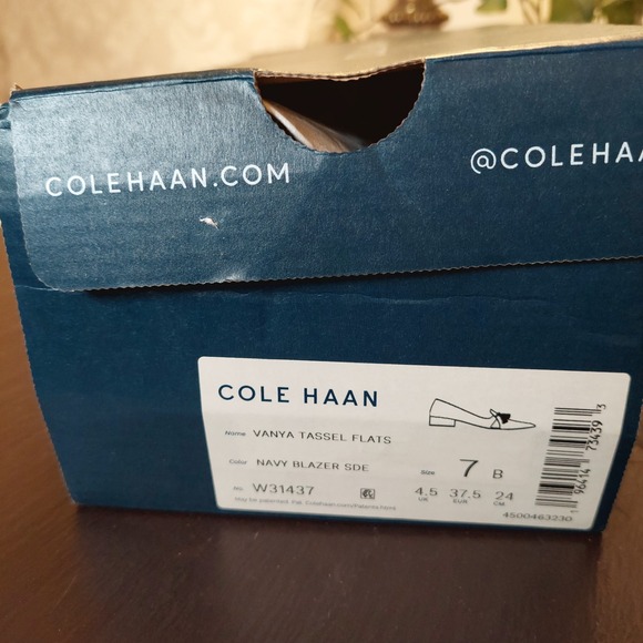 NEW! Cole Haan Women's Vanya Tassel Flat Elegant Navy Loafers Preppy Sz 7B $170 - Picture 8 of 14